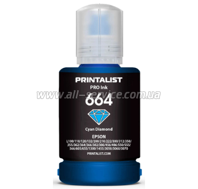  PRINTALIST 664 Epson L110/ L210/ L300 140 Cyan (PL664C)