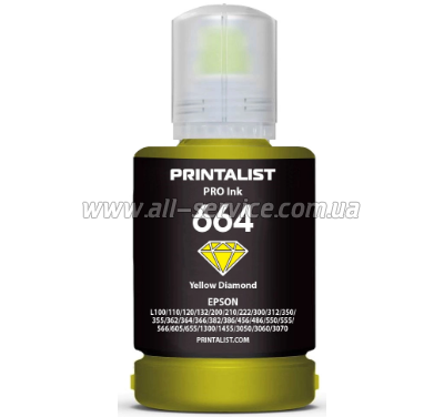  PRINTALIST 664 Epson L110/ L210/ L300 140 Yellow (PL664Y)