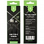   USB 2.0 AM to Type-C 1.0m cylindric nylon back Vinga (VCPDCTCCANB1BK)