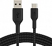 ���� ������ USB 2.0 AM to USB-C 2.0m BRAIDED black Belkin (CAB002BT2MBK)