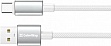 ���� ������ USB 2.0 AM to USB-C 2.0m 3A zinc alloy braided white ColorWay (CW-CBUC099-WT)