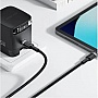 ���� ������ USB-C to 2xUSB-C 1.2m 100W nylon black Acefast (6974316285120)