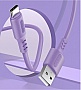 ���� ������ USB 2.0 AM to Micro 5P 1.0m soft silicone violet ColorWay (CW-CBUM044-PU)