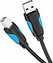 Кабель для принтера USB 2.0 AM/BM 1.5m black Vention (VAS-A16-B150) Кабель для принтера USB 2.0 AM/BM 1.5m black Vention (VAS-A16-B150)