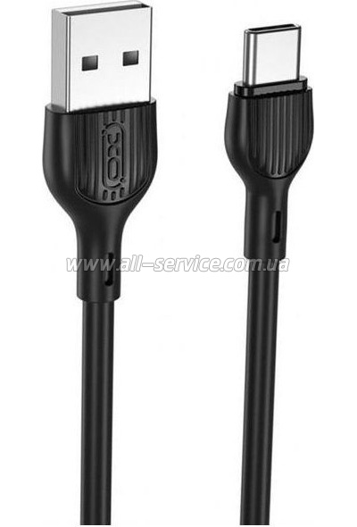 ���� ������ USB 2.0 AM to USB-C 1.0m 2.1A black XO (XO-NB200-TC-1-BK)