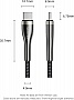 ���� ������ USB-C to USB-C 1.2m 5A nylon braided black Vention (CTYBAV)