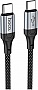 ���� ������ USB-C to USB-C 1.0m 3A nylon X102 black HOCO (6942007608787)