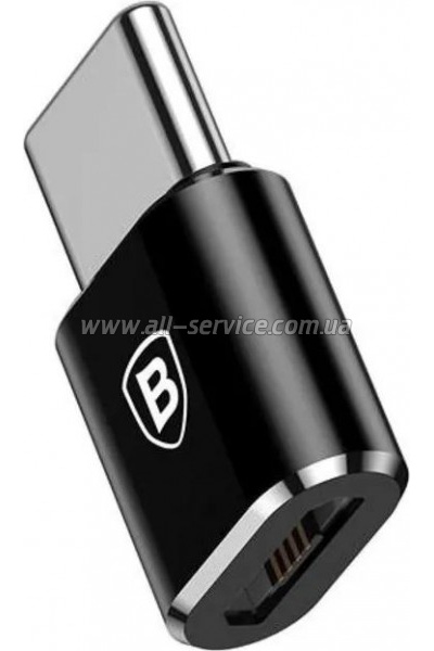 ������� Micro USB F To USB-C M Black Baseus (CAMOTG-01)
