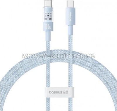 ���� ������ USB-C to USB-C 1.0m 100W blue Baseus (1167203)