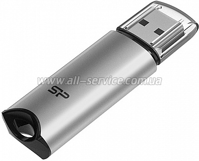 Silicon Power 64 GB Silicon M02 Aluminum Silver USB 3.2 (SP064GBUF3M02V1S)