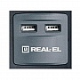   REAL-EL RS-8F USB CHARGE 3m black (EL122300004)