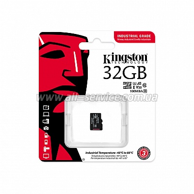   Kingston 32GB microSDHC class 10 UHS-I V30 A1 (SDCIT2/32GBSP)