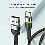 ���� ������ USB 2.0 AM to USB-C 2.0m 3A LED black Essager (EXCT-XCDA01)