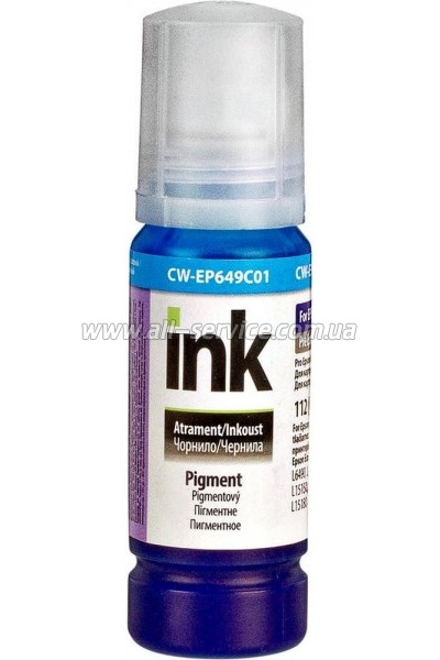  ColorWay Epson 112 Epson EcoTank L6550/ L15150 70 Cyan Pigment (CW-EP649C01)