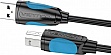 Кабель для принтера USB 2.0 AM/BM 1.5m black Vention (VAS-A16-B150) Кабель для принтера USB 2.0 AM/BM 1.5m black Vention (VAS-A16-B150)
