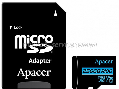   256GB APACER microSDXC UHS-I U3 V30 +  (AP256GMCSX10U7-R)