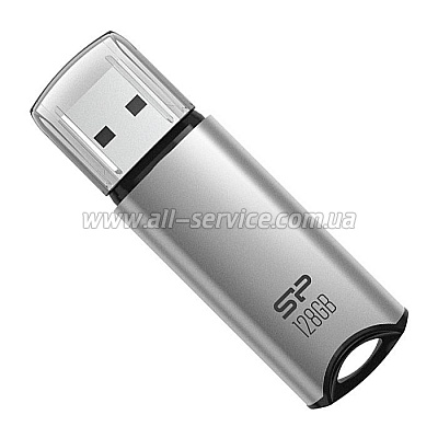 Silicon Power USB 128G usb3.2 Marvel M02 Aluminum Silver (SP128GBUF3M02V1S)