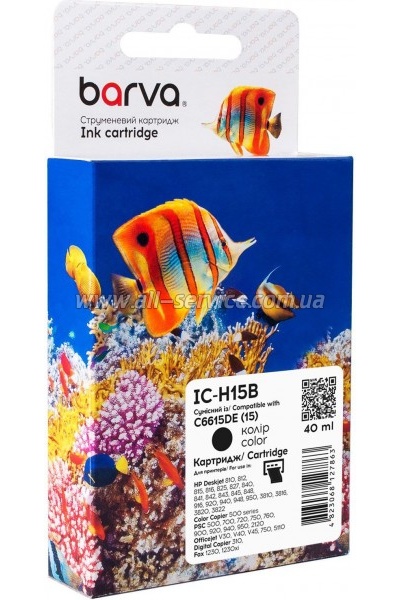 �������� Barva HP �15 black/ C6615DE (IC-H15B)