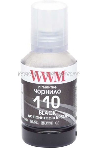  WWM  Epson M1100/ M1120 140 Black  (E110BP)