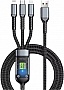 ���� ������ USB 2.0 AM to Lightning + Micro 5P + USB-C 1.2m 100W nylon black XoKo (SC-3100)