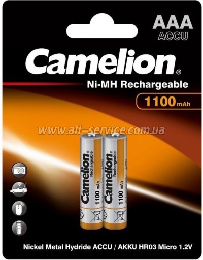 ����������� Camelion AAA 1100mAh Ni-MH * 2 R03-2BL (NH-AAA1100BP2)