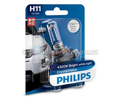   Philips H11 Cristal Vision, 4300K (12362CVB1)