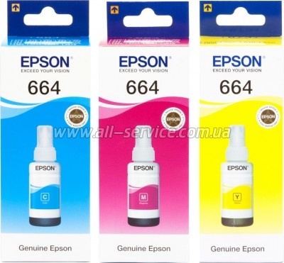   Epson 664 Epson L110/ L210/ L300 C/M/Y (SET664C/M/Y)