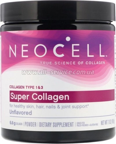 Витамин Neocell Супер Коллаген, Тип 1&3, NeoCell, 7 унций (198 гр) (NEL-01986) Витамин Neocell Супер Коллаген, Тип 1&3, NeoCell, 7 унций (198 гр) (NEL-01986)