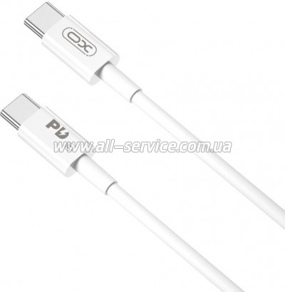���� ������ USB-C to USB-C 2.0m 100W white XO (CB-Q100-2CC)