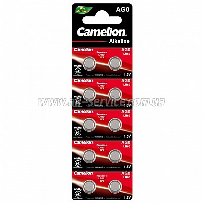  AG0 / LR521 / LR63 Alkaline * 10 Camelion (AG0-BP10)