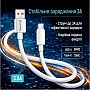 ���� ������ USB 2.0 AM to USB-C 1.0m 3A zinc alloy braided white ColorWay (CW-CBUC098-WT)