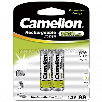  Camelion AA 1000mAh Ni-Cd * 2 R6-2BL (NC-AA1000BP2)