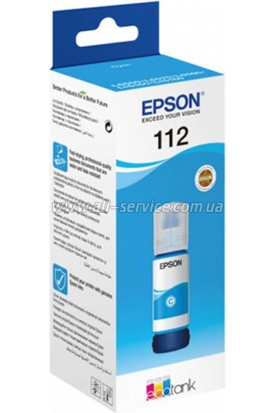 ��������� Epson 112 EcoTank L6550/ L15150 Pigment Cyan (C13T06C24A)