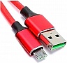 ���� ������ USB 2.0 AM to Micro 5P 1.0m 2.4A braided red XO (NB143-M1-RD)