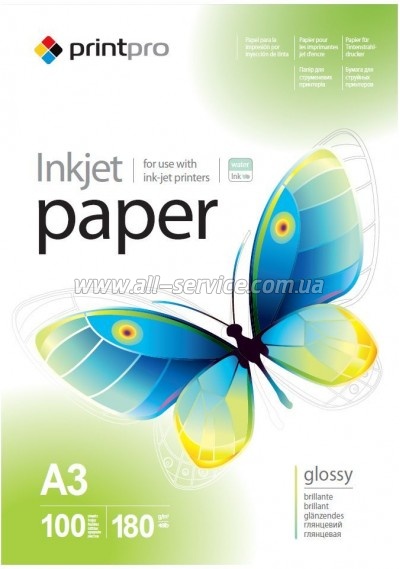  PrintPro Glossy 180/ A3 100 (PGE180100A3)