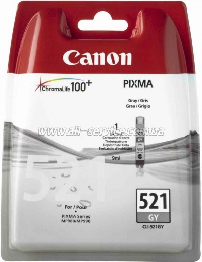 Картридж Canon CLI-521GY Canon MP540/ MP630 Gray (2937B004) Картридж Canon CLI-521GY Canon MP540/ MP630 Gray (2937B004)