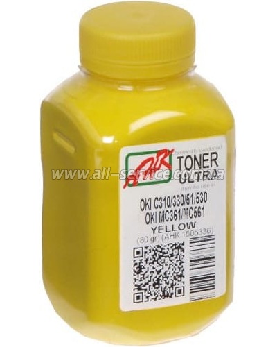   OKI C310/ 330/ 510/ 530  80 Yellow (1505336) ULTRA COLOR