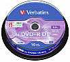  Verbatim DVD+R 8.5 GB/240 min 8x Cake Box 10 (43666) Double Layer