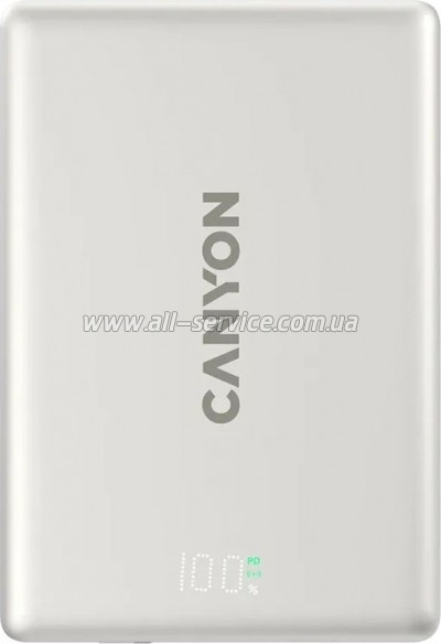 Батарея универсальная Canyon 5000mAh OnPower 500 PD 20W Magnetic MagSafe Grey (CNS-CPB500G) Батарея универсальная Canyon 5000mAh OnPower 500 PD 20W Magnetic MagSafe Grey (CNS-CPB500G)