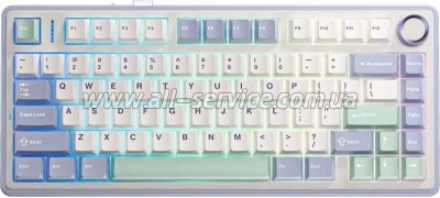 ���������� Aula F75 Gasket Greywood V3 switch Hot-Swap PBT Wireless/Bluetooth/USB White (6948391208640)