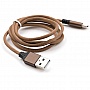   USB 2.0 AM to Type-C nylon 1m brown Vinga (VCPDCTCNB21BR)
