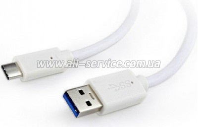 ���� ������ USB 3.0 AM to USB-C 1.0m Cablexpert (CCP-USB3-AMCM-1M-W)