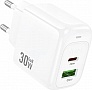 �������� ������� HOCO CS55A 1xUSB-C PD30W + 1xUSB QC3.0 white (6942007631549)