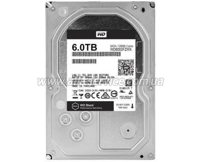  6TB Western Digital HDD SATA 6GB/S 128MB/BLACK (WD6002FZWX)