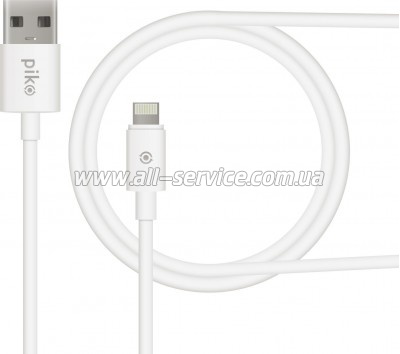 ���� ������ USB 2.0 AM to Lightning 2.0m white Piko (1283126493867)