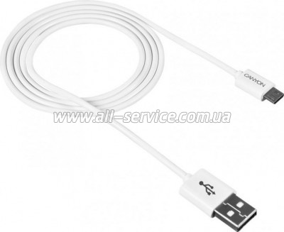 ���� ������ USB 2.0 AM to Micro 5P 1.0m White Canyon (CNE-USBM1W)