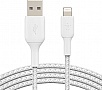 ���� ������ USB 2.0 AM to Lightning 2.0m BRAIDED white Belkin (CAA002BT2MWH)