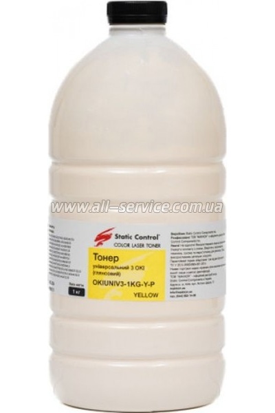  SCC Okidata 3 Glossy  1000 yellow (OKIUNIV3-1KG-Y-P)