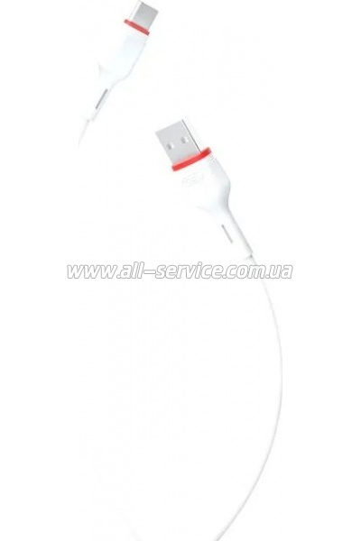 ���� ������ USB 2.0 AM to USB-C 1.0m 2.4A NB-P171 white XO (6920680873692)
