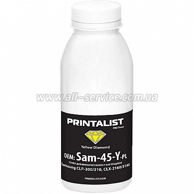  PRINTALIST Samsung CLP-300/ 310/ CLX-2160/ 3160  45 Yellow (Sam-45-Y-PL)